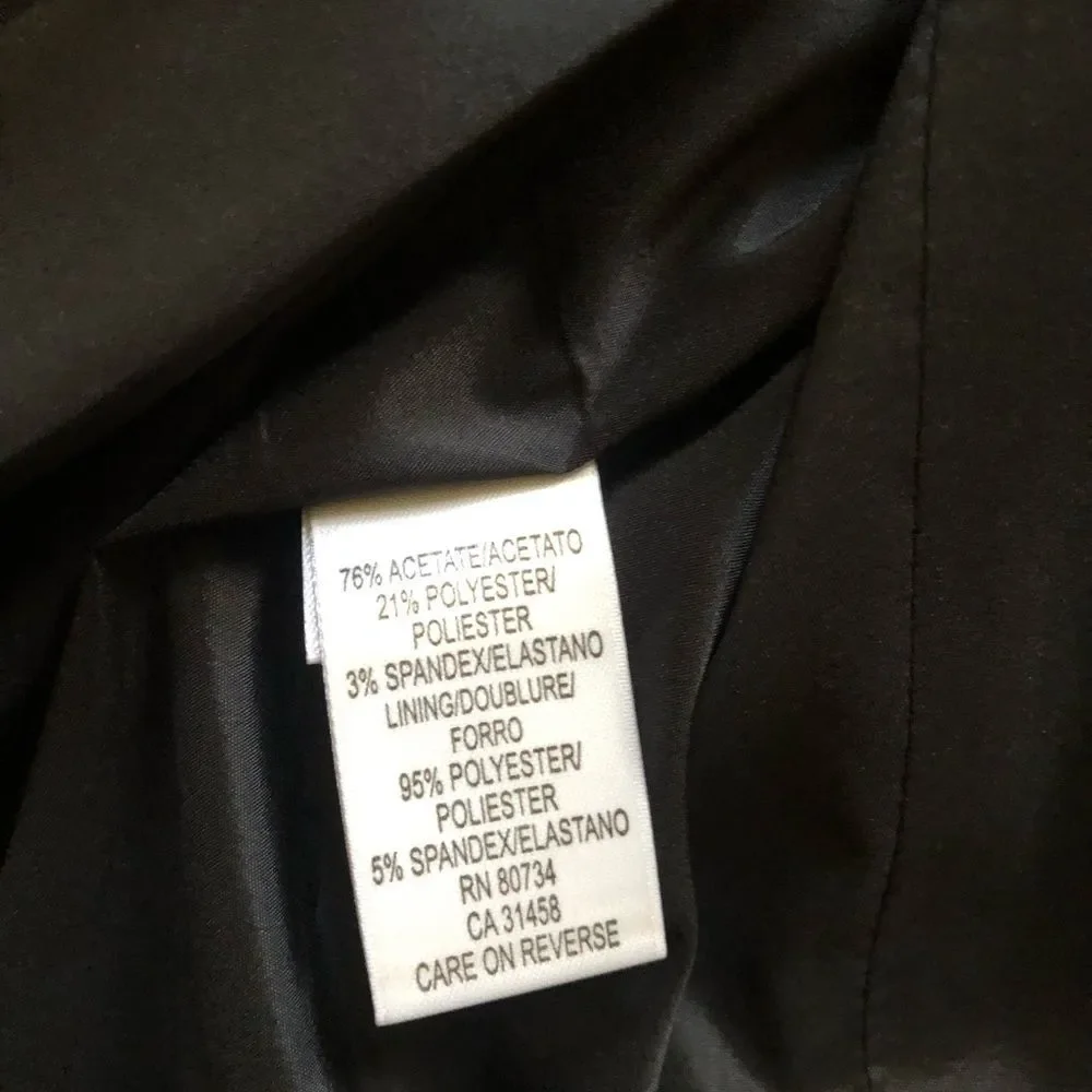 [BCBG MaxAzria] Black Lined Straight Skirt Sz: 6 - Picture 4 of 9